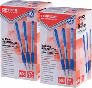 Modré výsuvné guľôčkové pero Office Products